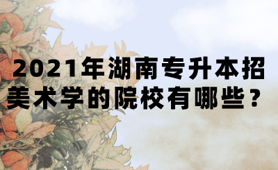 2021年湖南專升本招美術(shù)學(xué)的院校有哪些？(圖1)