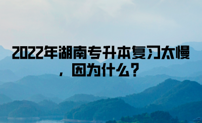 2022年湖南專升本復習太慢，因為什么？(圖1)