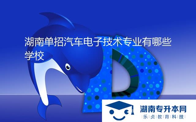 湖南單招汽車電子技術專業(yè)有哪些學校